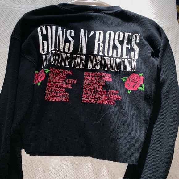 Guns and roses crop long sleeves - Picture 2 of 2